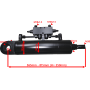 SIŁOWNIK HYDRAULICZNY TŁOK SMT2ST 90x45 SKOK 250 SIŁOWNIK HYDRAULICZNY TŁOK SMT2ST 90x45 SKOK 250